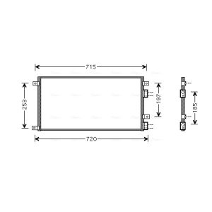 Condensador, sistema de ar condicionado AVA COOLING IVA5058 AVA