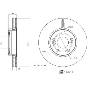 Disco de travão FEBI BILSTEIN 173015
