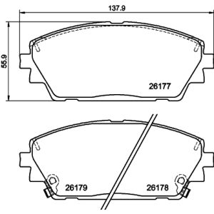 Bremsbelagsatz TEXTAR 2617701, Vorne