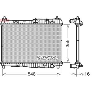 Radiador de motor DENSO DRM10043
