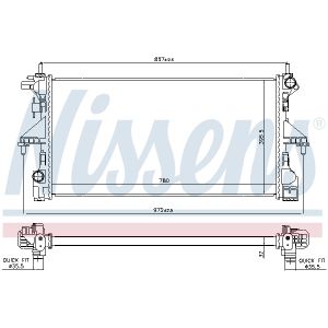 Kühler, Motorkühlung NISSENS 606756