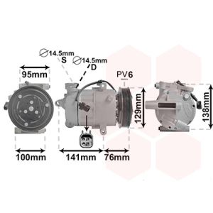 Compressor, ar condicionado VAN WEZEL 1800K417