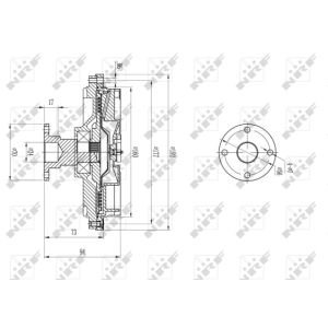 Embrague, ventilador del radiador NRF 49591