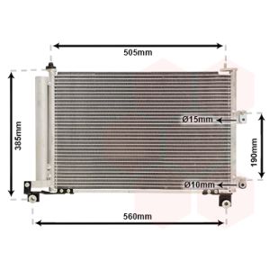 Condensator, airconditioning VAN WEZEL 18005486