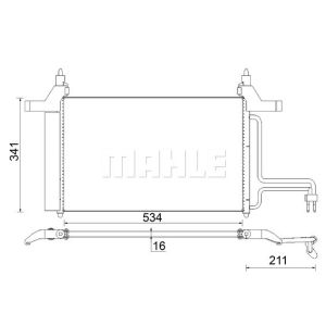 Condensador, aire acondicionado MAHLE AC 790 000S