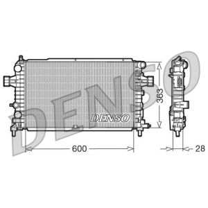 Radiador de motor DENSO DRM20105