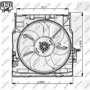 Ventola, raffreddamento motore NRF 47733