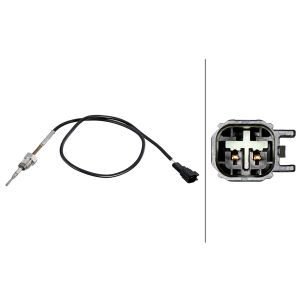 Sensor de temperatura dos gases de escape HELLA 6PT 358 226-181