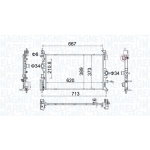 Arrefecedor do motor MAGNETI MARELLI 350213206900