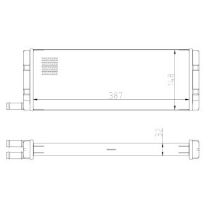 Lämmönvaihdin, matkustamon lämmitysjärjestelmä NRF 54408