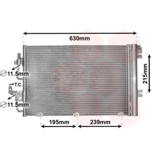 Condensator, airconditioning VAN WEZEL 37005366