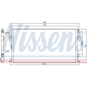 Condensador, aire acondicionado NISSENS 94267