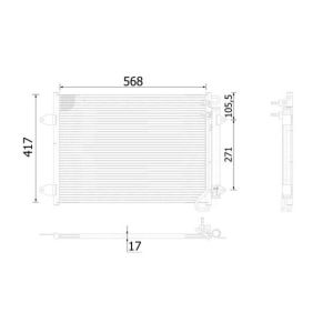 Condensador, aire acondicionado BEHR MAHLE AC 734 000S