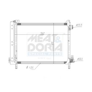 A/C-kondensor MEAT & DORIA 991210