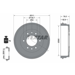 Bremstrommel TEXTAR 94035500