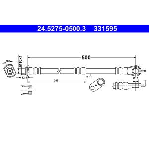 Flexible de frein ATE 24.5275-0500.3