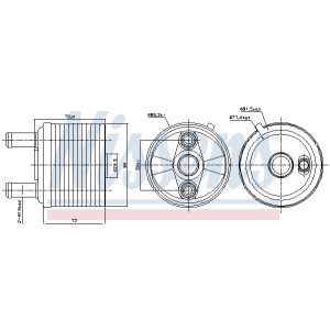 Radiatore olio, cambio automatico NISSENS 91267