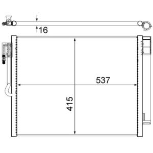 Condensador, ar condicionado BEHR MAHLE AC 596 000S