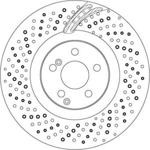 Bremsscheibe TRW DF6862S vorne, belüftet, perforiert, 1 Stück