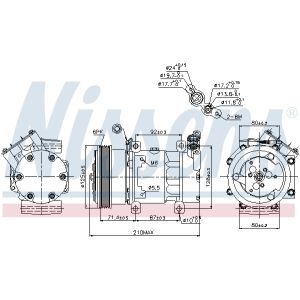 Kompressori, ilmastointilaite NISSENS 89159