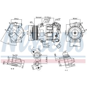 Compressor, airconditioner NISSENS 890324