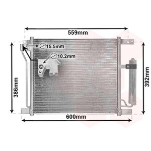 Condensator, airconditioning VAN WEZEL 13015401