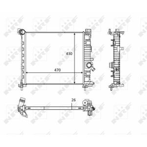 Radiateur, refroidissement du moteur NRF 58473