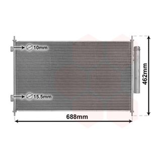 A/C-kondensor VAN WEZEL 25015700