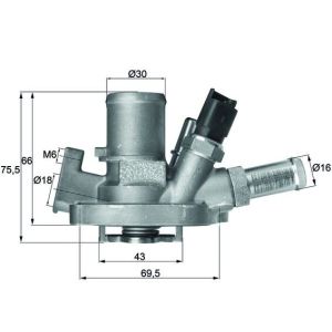 Thermostat (liquide de refroidissement) BEHR MAHLE TI 151 80