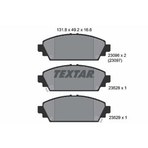 Kit de plaquettes de frein, frein à disque TEXTAR 2309601, Avant