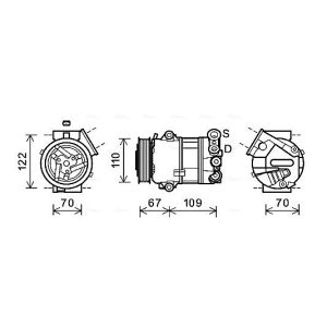 Compressor, ar condicionado AVA COOLING FTAK408