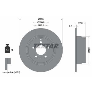 Bremsscheibe TEXTAR 92066803