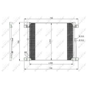 Condenseur, climatisation EASY FIT NRF 350099