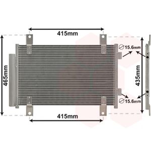 Condensator, airconditioning VAN WEZEL 17005351