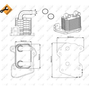 Radiatore olio, olio motore EASY FIT NRF 31345