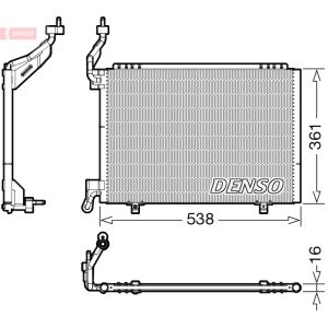 Condensador, sistema de ar condicionado DENSO DCN10037