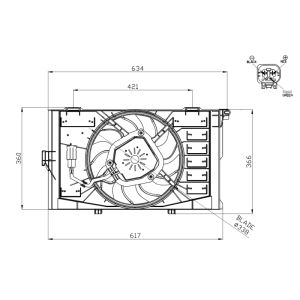 Ventilador, refrigeración de motor NRF 47952