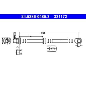 Flexible de frein ATE 24.5286-0485.3