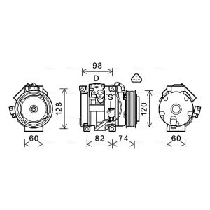 Compressor, ar condicionado AVA COOLING TOK724