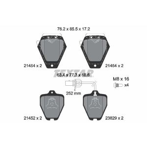 Set di pastiglie freno TEXTAR 2145401, fronte