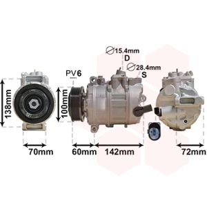 Compressor, ar condicionado VAN WEZEL 5800K386