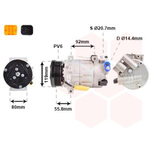 Compressor, ar condicionado VAN WEZEL 0900K282