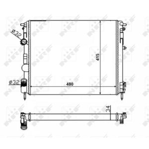 Radiator, motorkoeling NRF 58217