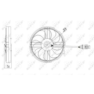 Lüfter, Motorkühlung NRF 47409
