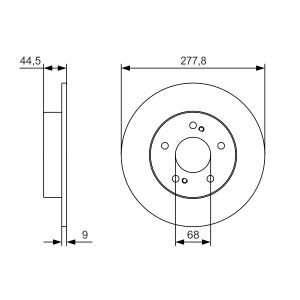 Bremsscheibe BOSCH 0 986 479 T86