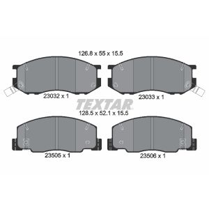 Kit de plaquettes de frein, frein à disque TEXTAR 2303201, Avant