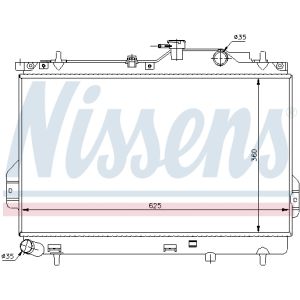 Radiador, refrigeración de motor NISSENS 67484
