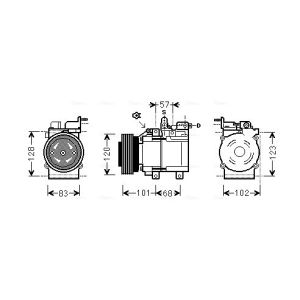 Compressor, ar condicionado AVA COOLING HYAK123