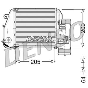 Intercooler DENSO DIT02024 esquerdo