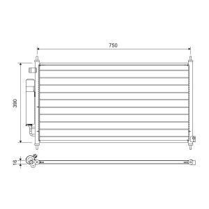 A/C-kondensor VALEO 822704
